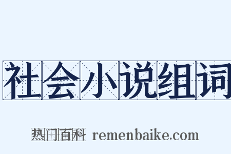 社会小说组词是什么意思的图片